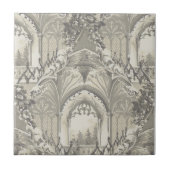  gotisch kasteelpatroon tegeltje (Voorkant)
