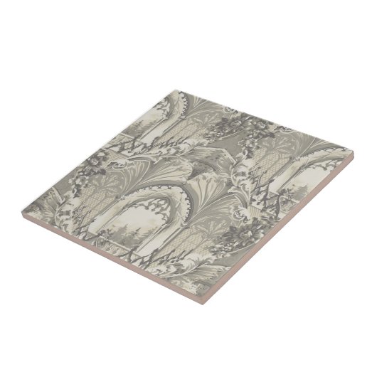 gotisch kasteelpatroon tegeltje (Zijkant)