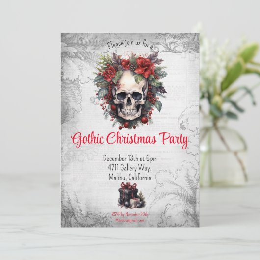 Gotisch Kerstfeest Kaart (Staand voorkant)