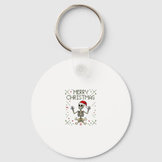 Gotisch Kerstmis Lelijk Schedel Rock Kerst T-Shirt Sleutelhanger