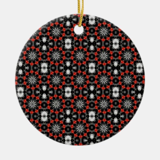 Gotisch kerstontwerp keramisch ornament (Voorkant)