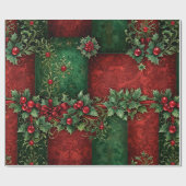 Gotisch kerstpapier cadeaupapier (Vlak)