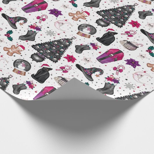 Gotisch kerstpapier cadeaupapier (Hoek)