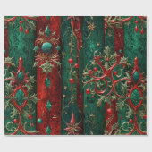 Gotisch kerstpapier cadeaupapier (Vlak)