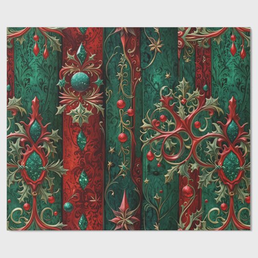 Gotisch kerstpapier cadeaupapier (Vlak)