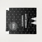 Gotisch klein meisje in zwart Verjaardag Achtergro Wandkleed (Voorkant (horizontaal))