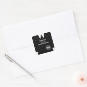 Gotisch Klein Meisje in zwart Verjaardag Welkomstb Vierkante Sticker (Envelop)