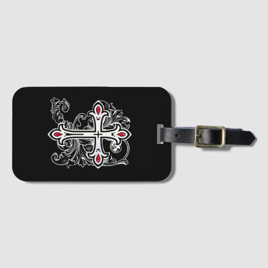 Gotisch kruis bagagelabel (Voorkant (horizontaal))