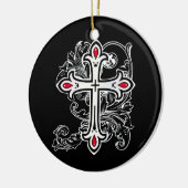 Gotisch kruis keramisch ornament (Links)