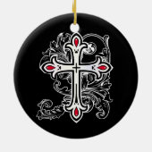 Gotisch kruis keramisch ornament (Achterkant)