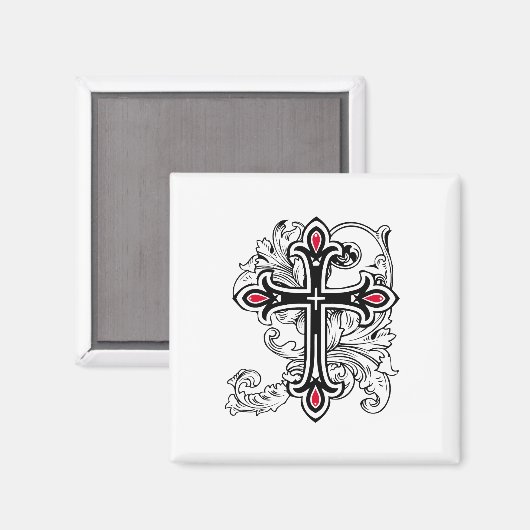 Gotisch kruis magneet (Voorkant / Achterkant)