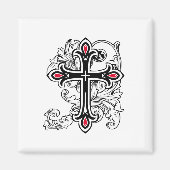 Gotisch kruis magneet (Voorkant)