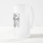 Gotisch kruis matglas bierpul (Voorkant rechts)