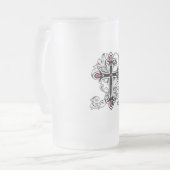 Gotisch kruis matglas bierpul (Voorkant links)