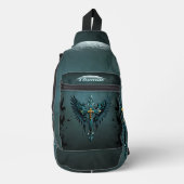 Gotisch kruis met decoratieve elementen en vogels. sling bag (Voorkant)