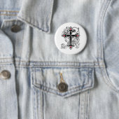 Gotisch kruis ronde button 5,7 cm (In situ)