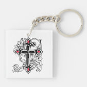 Gotisch kruis sleutelhanger (Achterkant)