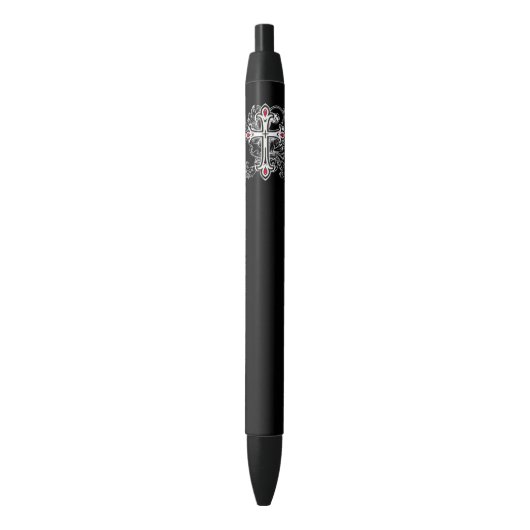 Gotisch kruis zwarte inkt pen (Voorkant Verticaal)