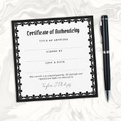 gotisch lettertype Certificaat van echtheid