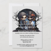 Gotisch lijk skelet paar bruid bruidegom kaart (Voorkant)