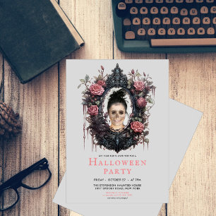 Gotisch lijst met rozen &custom grappige foto kaart