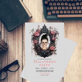 Gotisch lijst met rozen &custom grappige foto kaart