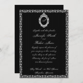 Gotisch Lijst Monogram bruiloft uitnodiging (Voorkant / Achterkant)