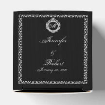 Gotisch Lijst Monogram Favor Box