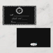 Gotisch Lijst Monogram Plaats Kaart Plaatskaartje (Voorkant / Achterkant)