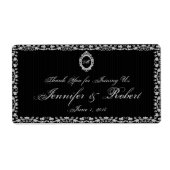 Gotisch Lijst Monogram Waterfles Etiket (Voorkant)