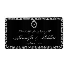 Gotisch Lijst Monogram Waterfles Etiket