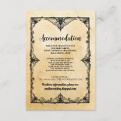 Gotisch Lijst Rustieke accommodatie Trouwkaarten Informatiekaartje (Voorkant)