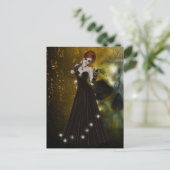 Gotisch meisje briefkaart (Staand voorkant)