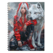Gotisch meisje en wolf notitieboek (Voorkant)