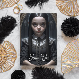 Gotisch Meisje Halloween Feest Kaart