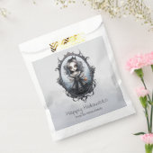 Gotisch Meisje in Victoriaans Spiegel Gelukkig Hal Bedankzakje (Gezegeld)