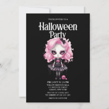 Gotisch Meisje Pompoen Roze Horror Halloween Party