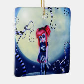 Gotisch meisje voodoo doll en griezelige wijnstokk keramisch ornament (Rechts)