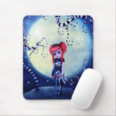 Gotisch meisje voodoo doll en griezelige wijnstokk muismat (Met muis)