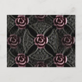 Gotisch middeleeuws roos kruis briefkaart (Voorkant)