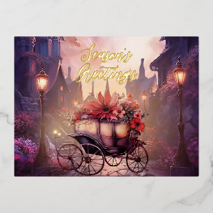  gotisch middeleeuws sprookjeslandschap folie feestdagen briefkaart