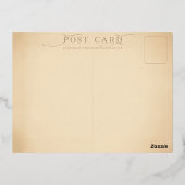  gotisch middeleeuws sprookjeslandschap folie feestdagen briefkaart (Achterkant)