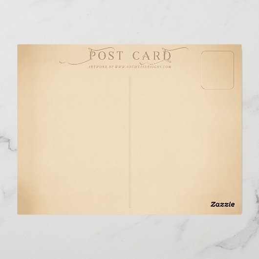  gotisch middeleeuws sprookjeslandschap folie feestdagen briefkaart (Achterkant)