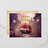  gotisch middeleeuws sprookjeslandschap folie feestdagen briefkaart (Voorkant / Achterkant)