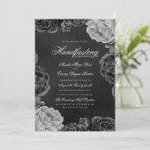 Gotisch monochrome legant Roos Handfasting Kaart (Staand voorkant)