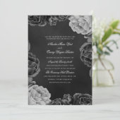 Gotisch monochroom legant Waterverf Roos Kaart (Staand voorkant)