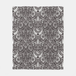 Gotisch monochroom patroon fleece deken