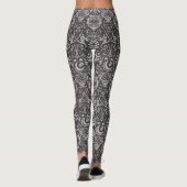 Gotisch monochroom patroon leggings (Achterkant)