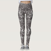 Gotisch monochroom patroon leggings (Voorkant)