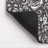 Gotisch monochroom patroon muismat (Hoek)